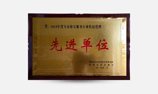 2018年度全市保安服務(wù)行業(yè)隊(duì)伍管理先進(jìn)單位